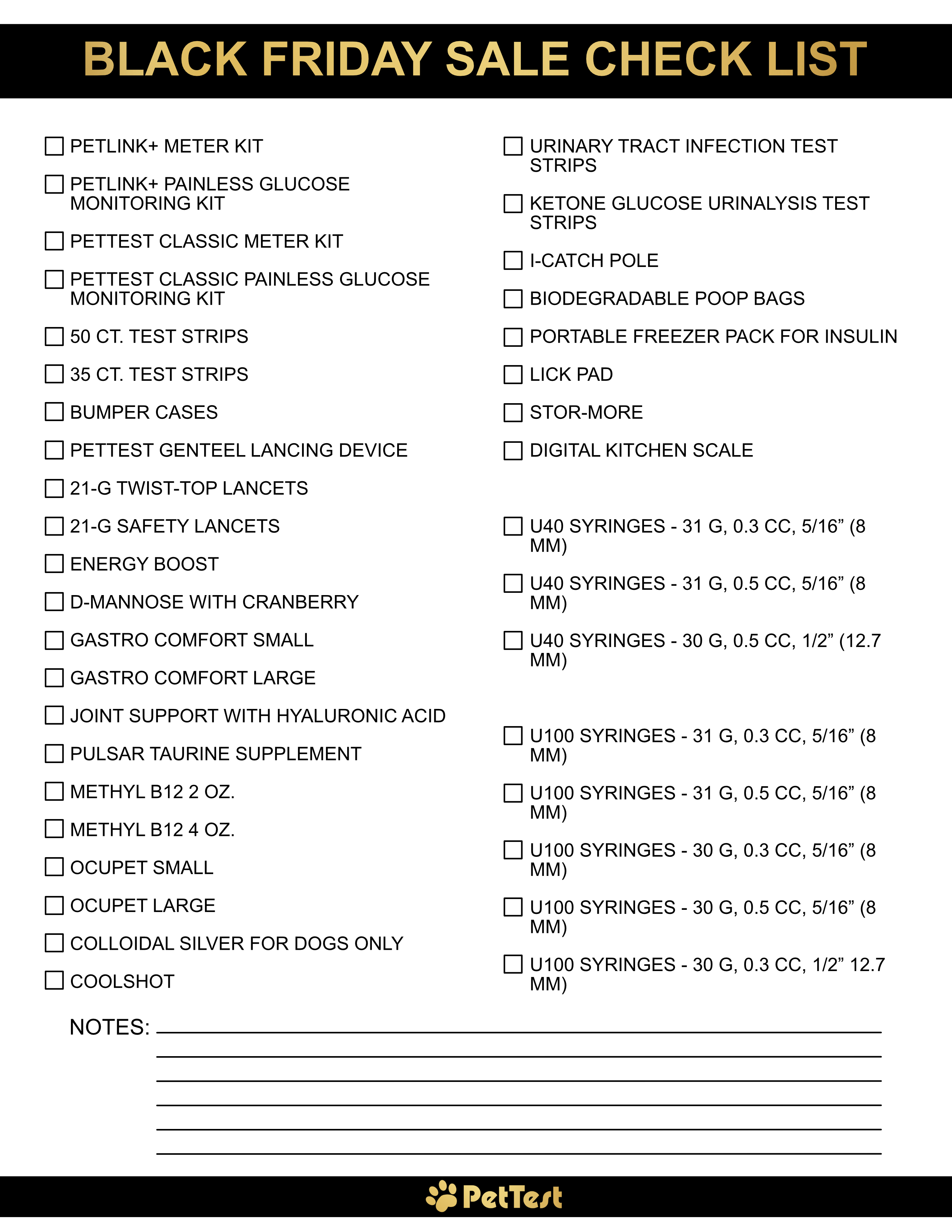 Black Friday Sale 2025 Check List