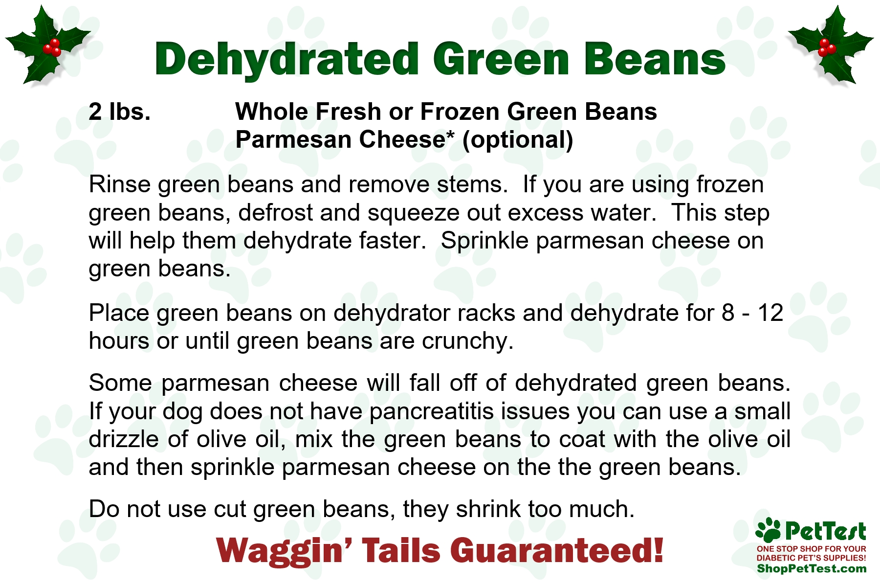 Dehydrated Green Beans for Christmas Blog mtm