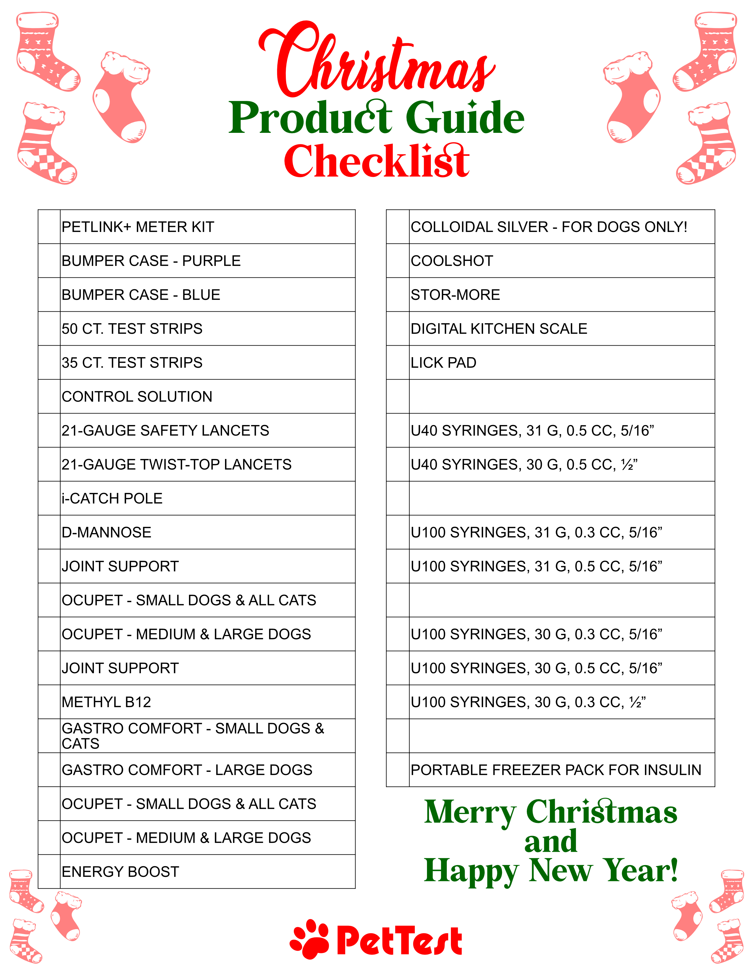 Christmas Product Check List USA mom