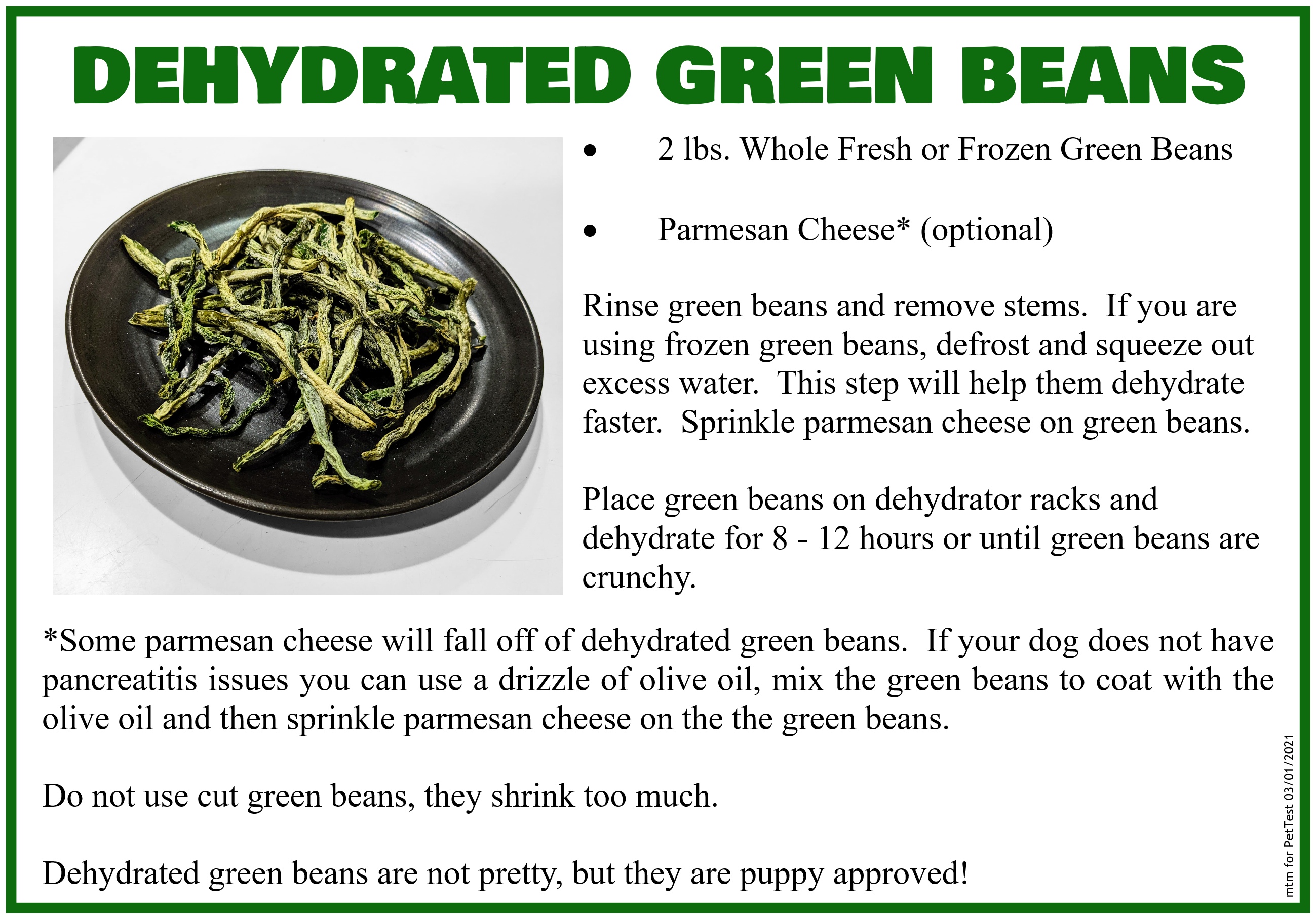 Dehydrated Green Beans