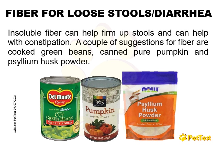 Fiber for Loose Stools or Diarrhea for PT mtm